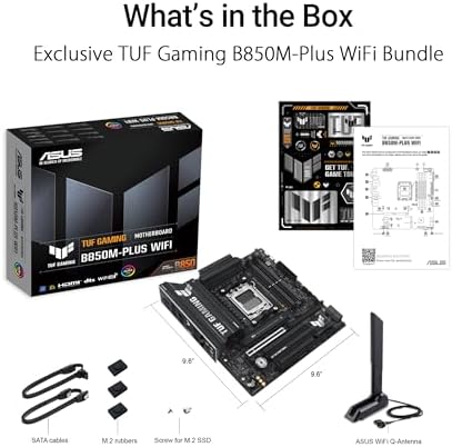 ASUS TUF GAMING B650 PLUS WIFI AMD B650 AM5 Ryzen  Desktop 9000 8000 and 7000 ATX motherboard  14 power stages  PCIe  5 0 M 2   DDR5 memory  WiFi 6 and 2 5 Gb Ethernet  USB4  support Aura Sync