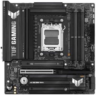 ASUS TUF GAMING B650 PLUS WIFI AMD B650 AM5 Ryzen  Desktop 9000 8000 and 7000 ATX motherboard  14 power stages  PCIe  5 0 M 2   DDR5 memory  WiFi 6 and 2 5 Gb Ethernet  USB4  support Aura Sync