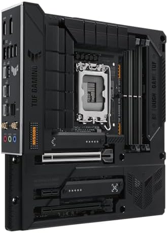 ASUS TUF GAMING B760 PLUS WIFI Intel B760 LGA 1700 ATX motherboard  Ready for 14th  13th & 12th Gen Intel  Core CPU  12 1 1 Stages  PCIe 5 0  3x M 2  DDR5  2 5G  USB 3 2 Type C   Thunderbolt 4   USB4 
