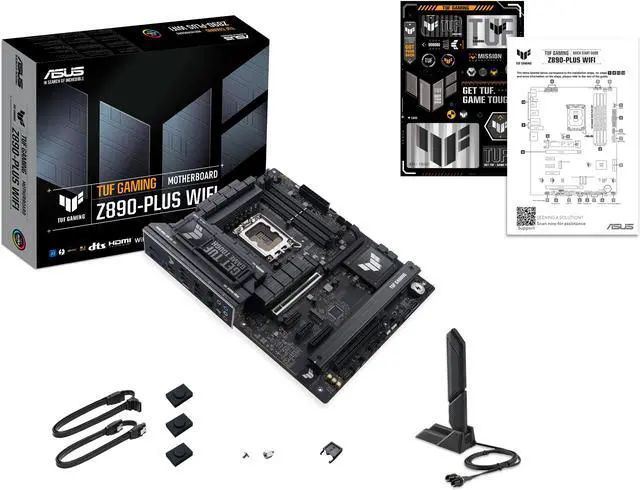 ASUS TUF GAMING Z890-PLUS WIFI Z890 LGA 1851 ATX motherboard, Intel® Core™ Ultra Series 2 Ready, Advanced AI PC-ready, 16+1+2+1 stages, DDR5, PCIe® 5.0, Thunderbolt™ 4 Type-C®, 4x M.2, Wi-Fi 7, 2.5Gb