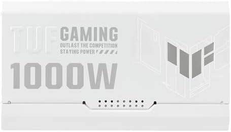 ASUS TUF Gaming 1000W Gold White Edition  1000 Watt  Fully Modular Power Supply  80  Gold Certified  Military Grade Components  Dual Ball Bearing  Axial tech Fan  PCB Coating  10 Year Warranty 