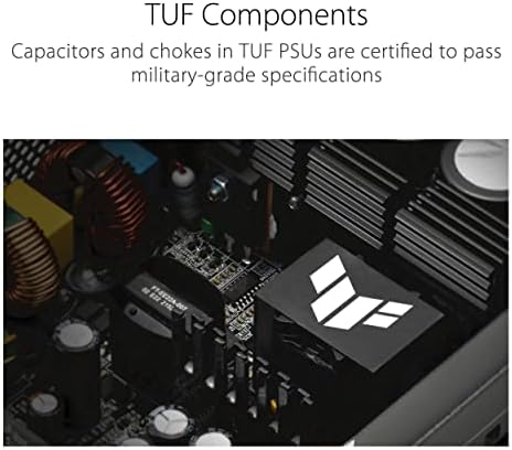 ASUS TUF Gaming 1200W Gold  1200 Watt  ATX 3 0 Compatible Fully Modular Power Supply  80  Gold Certified  Military Grade Components  Dual Ball Bearing  Axial tech Fan  PCB Coating  10 Year Warranty 