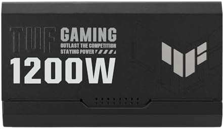 ASUS TUF Gaming 1200W Gold  1200 Watt  ATX 3 0 Compatible Fully Modular Power Supply  80  Gold Certified  Military Grade Components  Dual Ball Bearing  Axial tech Fan  PCB Coating  10 Year Warranty 