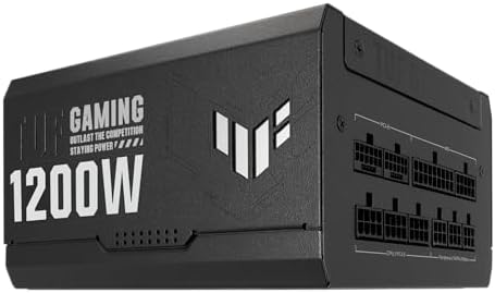 ASUS TUF Gaming 1200W Gold  1200 Watt  ATX 3 0 Compatible Fully Modular Power Supply  80  Gold Certified  Military Grade Components  Dual Ball Bearing  Axial tech Fan  PCB Coating  10 Year Warranty 