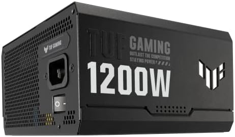 ASUS TUF Gaming 1200W Gold  1200 Watt  ATX 3 0 Compatible Fully Modular Power Supply  80  Gold Certified  Military Grade Components  Dual Ball Bearing  Axial tech Fan  PCB Coating  10 Year Warranty 