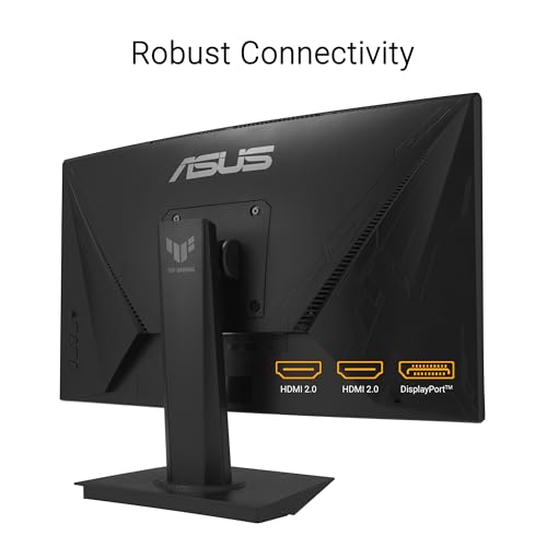 ASUS TUF Gaming 24   23 6 inch viewable  Curved Monitor  VG24VQER    FHD  180Hz  1ms  DCI P3 90   Extreme Low Motion Blur Sync  FreeSync  Shadow Boost  Eye Care  DisplayWidget Center  3yr Warranty