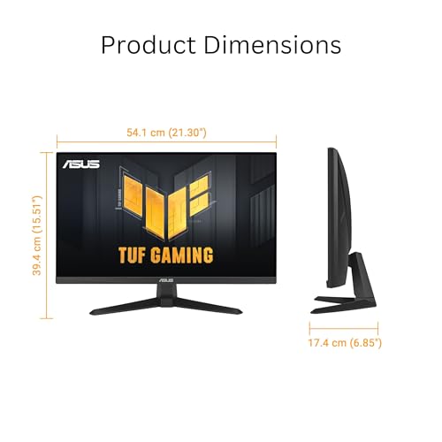 ASUS TUF Gaming 24   23 8  viewable  1080P Monitor  VG249QE5A    FHD  144Hz Overclock to 146Hz  IPS  Extreme Low Motion Blur Sync  1ms  Speakers  Variable Overdrive  DisplayWidget Center  3yr Warranty