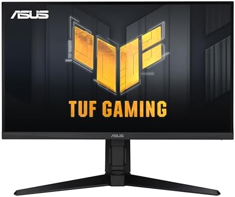 ASUS TUF Gaming Monitor 1080P (VG249QL3A) de 24" (23.8" visible), Full HD, 180Hz, 1ms, Fast IPS, ELMB, FreeSync Premium, compatible con G-SYNC, altavoces, DisplayPort, altura ajustable, 3 años de