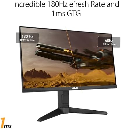 ASUS TUF Gaming 24   23 8  viewable  1080P Monitor  VG249QL3A    Full HD  180Hz  1ms  Fast IPS  ELMB  FreeSync Premium  G SYNC Compatible  Speakers  DisplayPort  Height Adjustable  3 Year Warranty