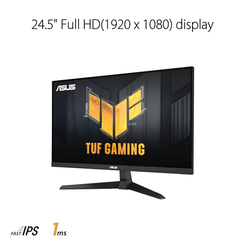 ASUS TUF Gaming 25   24 5 viewable  1080P Gaming Monitor  VG259Q3A    FHD  180Hz  1ms  Fast IPS  Extreme Low Motion Blur  FreeSync  Variable Overdrive  Speakers  99  sRGB  Shadow Boost 3yr Warranty