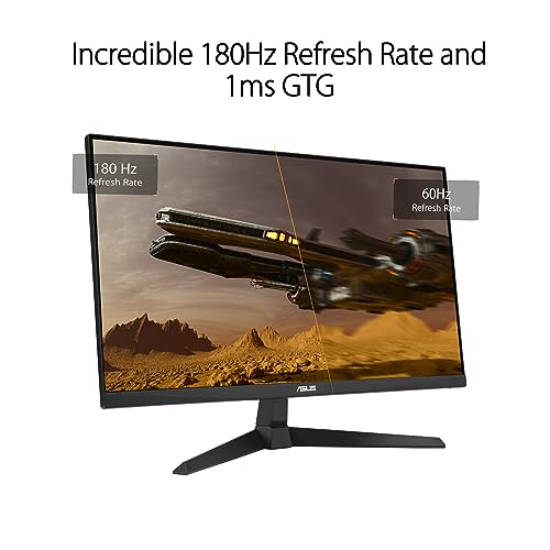 ASUS TUF Gaming 25   24 5 viewable  1080P Gaming Monitor  VG259Q3A    FHD  180Hz  1ms  Fast IPS  Extreme Low Motion Blur  FreeSync  Variable Overdrive  Speakers  99  sRGB  Shadow Boost 3yr Warranty