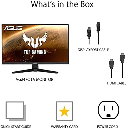 ASUS TUF Gaming 25   24 5 viewable  1080P Gaming Monitor  VG259Q3A    FHD  180Hz  1ms  Fast IPS  Extreme Low Motion Blur  FreeSync  Variable Overdrive  Speakers  99  sRGB  Shadow Boost 3yr Warranty