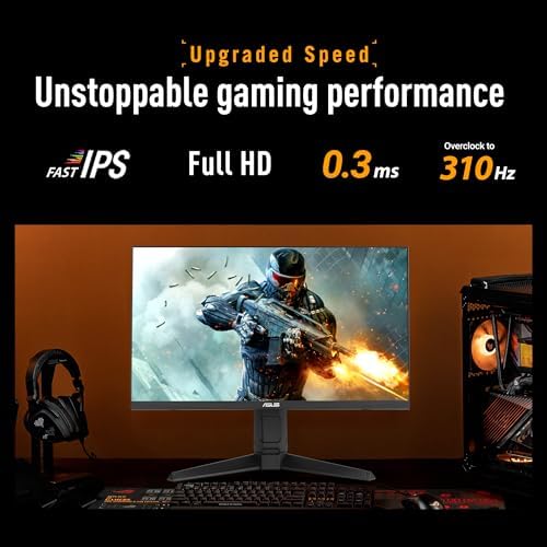 ASUS TUF Gaming 25   24 5 viewable  1080P Gaming Monitor  VG259Q3A    FHD  180Hz  1ms  Fast IPS  Extreme Low Motion Blur  FreeSync  Variable Overdrive  Speakers  99  sRGB  Shadow Boost 3yr Warranty