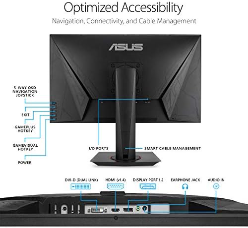ASUS TUF Gaming 25   24 5 viewable  1080P Gaming Monitor  VG259Q3A    FHD  180Hz  1ms  Fast IPS  Extreme Low Motion Blur  FreeSync  Variable Overdrive  Speakers  99  sRGB  Shadow Boost 3yr Warranty