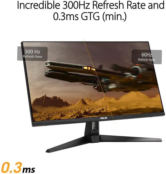 ASUS TUF Gaming 27" 1440P Monitor  VG27AQM5A    QHD  2560x1440   300Hz  Fast IPS  Extreme Low Motion Blur Sync  0 3ms  Speaker  95  DCI P3  Shadow Boost  DisplayWidget Center