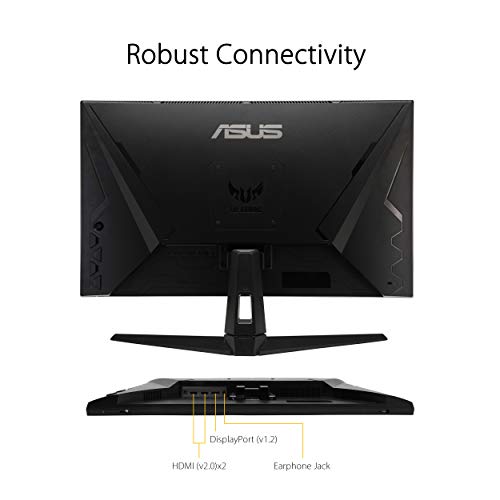 ASUS TUF Gaming 27 2K HDR Monitor  VG27AQ1A    QHD  2560 x 1440   IPS  170Hz  Supports 144Hz   1ms  Extreme Low Motion Blur  Speaker  G SYNC Compatible  VESA Mountable  DisplayPort  HDMI BLACK