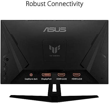 ASUS TUF Gaming 27  1440P HDR Monitor  VG27AQ3A    QHD  2560 x 1440   180Hz  1ms  Fast IPS  130  sRGB  Extreme Low Motion Blur Sync  Speakers  Freesync Premium  G SYNC Compatible  HDMI  DisplayPort