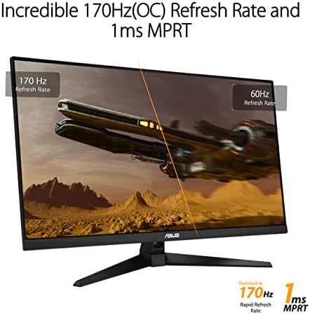 ASUS TUF Gaming 27  1440P HDR Monitor  VG27AQ3A    QHD  2560 x 1440   180Hz  1ms  Fast IPS  130  sRGB  Extreme Low Motion Blur Sync  Speakers  Freesync Premium  G SYNC Compatible  HDMI  DisplayPort