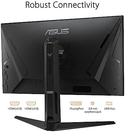 ASUS TUF Gaming 27  1440P HDR Monitor  VG27AQ3A    QHD  2560 x 1440   180Hz  1ms  Fast IPS  130  sRGB  Extreme Low Motion Blur Sync  Speakers  Freesync Premium  G SYNC Compatible  HDMI  DisplayPort