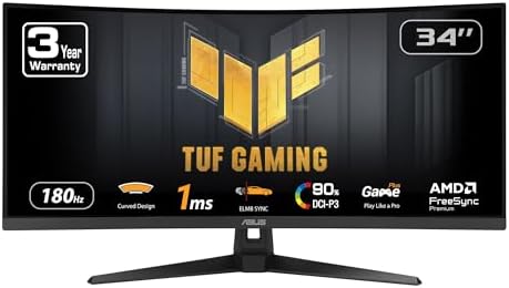 ASUS TUF Gaming 27  1080P Monitor  VG279QE5A    Full HD  Overclock to 144Hz  1ms  IPS  Extreme Low Motion Blur Sync  Stereo Speaker  Variable Overdrive  DisplayWidget Center  3 yr Warranty