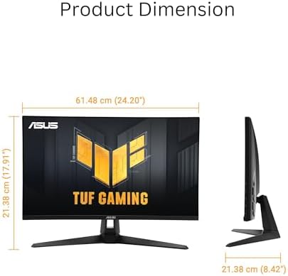 ASUS TUF Gaming 27  4K HDR Monitor  VG27UQ1A    160Hz  1ms  Extreme Low Motion Blur Sync  NVIDIA G SYNC Compatible  AMD FreeSync Premium  95  DCI P3  DisplayWidget  3 yr Warranty