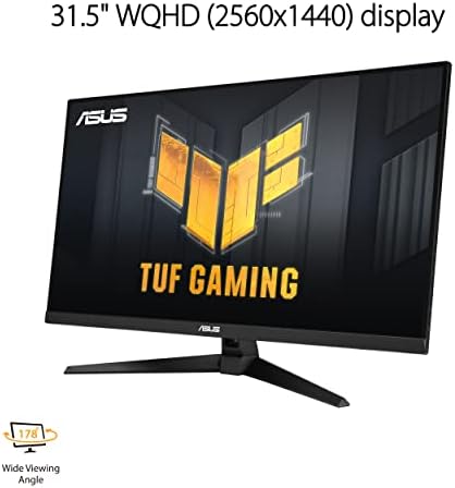 ASUS TUF Gaming 31 5  1440P HDR Monitor  VG32AQA1A    QHD  2560 x 1440   170Hz  1ms  Extreme Low Motion Blur  FreeSync Premium  DisplayPort  HDMI  HDR 10  Shadow Boost  VESA Wall Mountable
