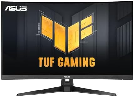 ASUS TUF Gaming 31 5  1440P Curved HDR Gaming Monitor  VG32WQ3B    QHD  2560 x 1440   180Hz  0 5ms  1500R  Extreme Low Motion Blur  FreeSync  90  DCI P3  Shadow Boost  DisplayWidget  3 yr Warranty