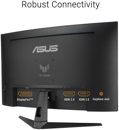 ASUS TUF Gaming 31 5  1440P Curved HDR Gaming Monitor  VG32WQ3B    QHD  2560 x 1440   180Hz  0 5ms  1500R  Extreme Low Motion Blur  FreeSync  90  DCI P3  Shadow Boost  DisplayWidget  3 yr Warranty