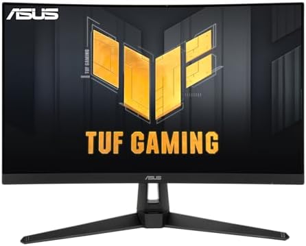 ASUS TUF Gaming 32 1440P HDR Curved Monitor  VG32VQ1B    QHD  2560 x 1440   165Hz  Supports 144Hz   1ms  Extreme Low Motion Blur  Speaker  FreeSync Premium  VESA Mountable  DisplayPort  HDMI BLACK