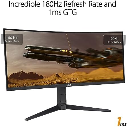 ASUS TUF Gaming 32 1440P HDR Curved Monitor  VG32VQ1B    QHD  2560 x 1440   165Hz  Supports 144Hz   1ms  Extreme Low Motion Blur  Speaker  FreeSync Premium  VESA Mountable  DisplayPort  HDMI BLACK