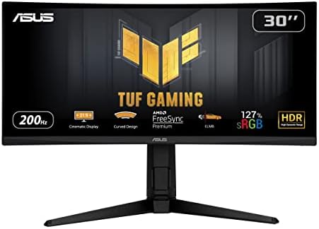 ASUS TUF Gaming 32 1440P HDR Curved Monitor  VG32VQ1B    QHD  2560 x 1440   165Hz  Supports 144Hz   1ms  Extreme Low Motion Blur  Speaker  FreeSync Premium  VESA Mountable  DisplayPort  HDMI BLACK
