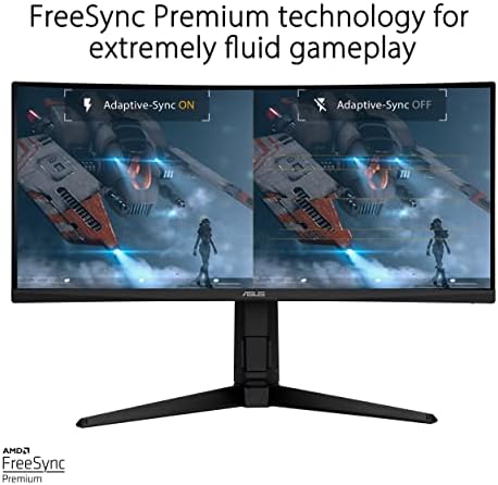 ASUS TUF Gaming 32 1440P HDR Curved Monitor  VG32VQ1B    QHD  2560 x 1440   165Hz  Supports 144Hz   1ms  Extreme Low Motion Blur  Speaker  FreeSync Premium  VESA Mountable  DisplayPort  HDMI BLACK