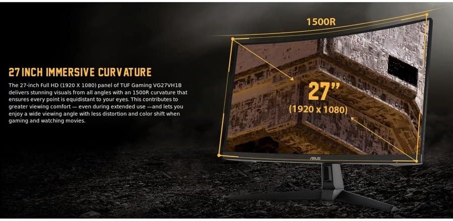 ASUS TUF Gaming 34  Ultra Wide Curved Monitor  VG34VQ3B    21 9 QHD  3440x1440   180Hz  1ms  Extreme Low Motion Blur Sync  FreeSync Premium  Speaker  90  DCI P3  DisplayWidget Center  3 yr Warranty