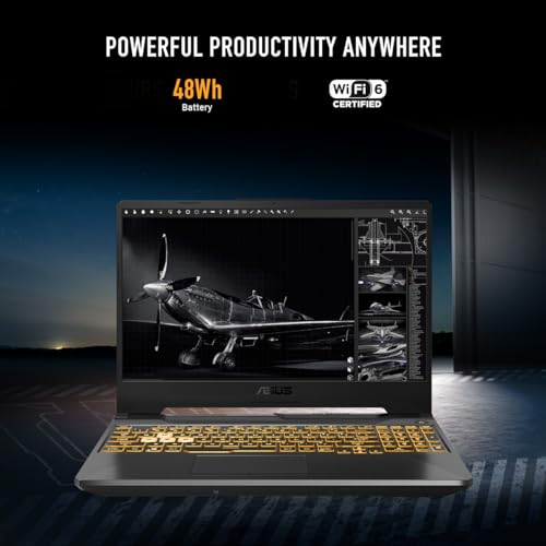 ASUS TUF Gaming A15 Gaming Laptop 15 6 FHD 144Hz Display NVIDIA GeForce RTX 2050 AMD Ryzen 5 7535HS 8GB DDR5 512GB PCIe Gen4 NVMe SSD Wi Fi 6 Windows 11 FA506NF ES51