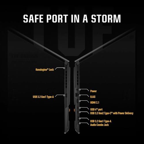 ASUS TUF Gaming A15 Gaming Laptop  15 6  FHD 144Hz  100  sRGB Display  GeForce RTX 4060  AMD Ryzen 5 7535HS  16GB DDR5  512GB PCIe SSD  Wi Fi 6  Windows 11  FA507NV EH53