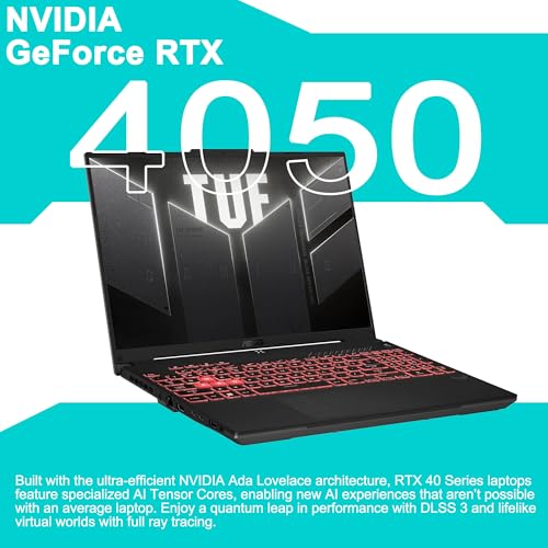 ASUS TUF Gaming A16 Laptop 16 WUXGA IPS 144Hz AMD 6 core Ryzen 7 7445HS 16GB DDR5 1TB SSD NVIDIA GeForce RTX 4050  Up to 194 AI Tops  RGB Backlit USB4 Two Way AI Noise Cancelation Win11Pro ICP Hub