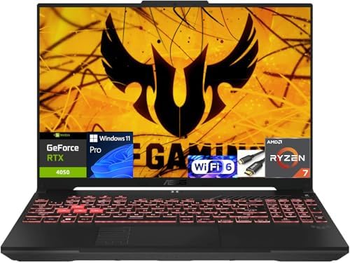 ASUS TUF Gaming A16 Laptop  AMD Ryzen 7 7445HS  16 Full HD  145Hz Display  NVIDIA GeForce RTX 4050  16GB DDR5 RAM  512GB SSD  Backlit Keyboard  Windows 11