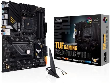 ASUS TUF Gaming B550 PLUS WiFi II AMD AM4  3rd Gen Ryzen   ATX Gaming Motherboard  PCIe 4 0  WiFi 6  2 5Gb LAN  BIOS Flashback  USB 3 2 Gen 2  Addressable Gen 2 RGB Header and Aura Sync