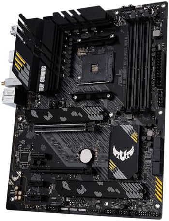 ASUS TUF Gaming B550 PLUS WiFi II AMD AM4  3rd Gen Ryzen   ATX Gaming Motherboard  PCIe 4 0  WiFi 6  2 5Gb LAN  BIOS Flashback  USB 3 2 Gen 2  Addressable Gen 2 RGB Header and Aura Sync