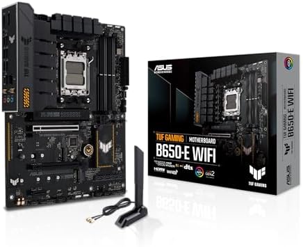 ASUS TUF Gaming B650 PLUS WiFi AMD B650 AM5 Ryzen  Desktop 9000 8000 and 7000 ATX Motherboard  14 Power Stages  PCIe  5 0 M 2  DDR5 Memory  WiFi 6 and 2 5 Gb Ethernet  USB4  Support Aura Sync
