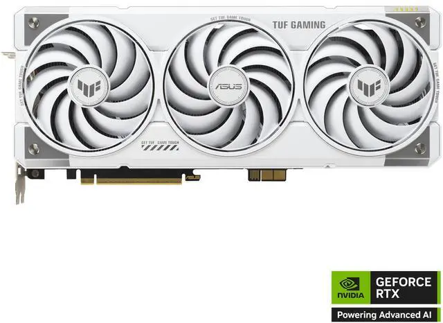 ASUS TUF Gaming BTF White Edition with Detachable GC HPWR Adapter GeForce RTX 5070 Ti 16GB GDDR7 PCI Express 5 0 x16 ATX Graphics Cards TUF RTX5070TI O16G BTF WHITE