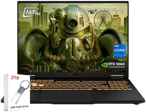 ASUS TUF Gaming F16  2025  Gaming Laptop  16  FHD  165Hz IPS Level 16 10 Display  Intel  Core  i7 Processor 14650HX  NVIDIA  GeForce RTX  5050  16GB DDR5  1TB PCIe Gen4 SSD  Wi Fi 6E  Windows 11 Home