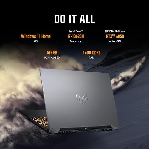 ASUS TUF Gaming F16 (2024) Laptop para juegos, pantalla FHD+ 144Hz de 16 pulgadas de nivel IPS 16:10, procesador Intel® Core™ i7-13620H, NVIDIA® GeForce RTX™ 4050, DDR5 de 16 GB, SSD PCIe Gen4 de 512