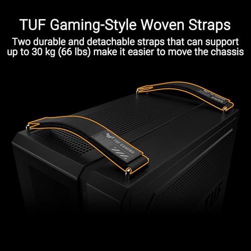 ASUS TUF Gaming GT502 Horizon ATX Mid-Tower - Funda para juegos (diseño panorámico ilimitado, doble cámara, zonas de enfriamiento independientes de CPU y GPU, paneles laterales sin herramientas, panel