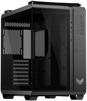 ASUS TUF Gaming GT502 Horizon ATX Mid Tower PC Case  Boundless Panoramic Design  Dual Chamber  Independent CPU and GPU Cooling Zones  Tool Free Side Panels  USB 10 Gbps Type C  Front Panel 
