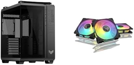 ASUS TUF Gaming GT502 Horizon ATX Mid Tower PC Case  Boundless Panoramic Design  Dual Chamber  Independent CPU and GPU Cooling Zones  Tool Free Side Panels  USB 10 Gbps Type C  Front Panel 