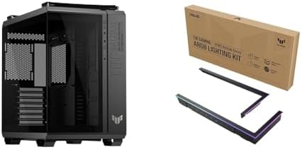 ASUS TUF Gaming GT502 Horizon ATX Mid Tower PC Case  Boundless Panoramic Design  Dual Chamber  Independent CPU and GPU Cooling Zones  Tool Free Side Panels  USB 10 Gbps Type C  Front Panel 