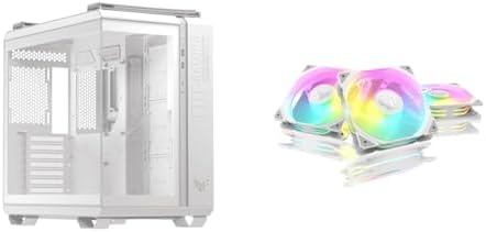 ASUS TUF Gaming GT502 Horizon ATX Mid Tower PC Case  Boundless Panoramic Design  Dual Chamber  Independent CPU and GPU Cooling Zones  Tool Free Side Panels  USB 10 Gbps Type C  Front Panel 