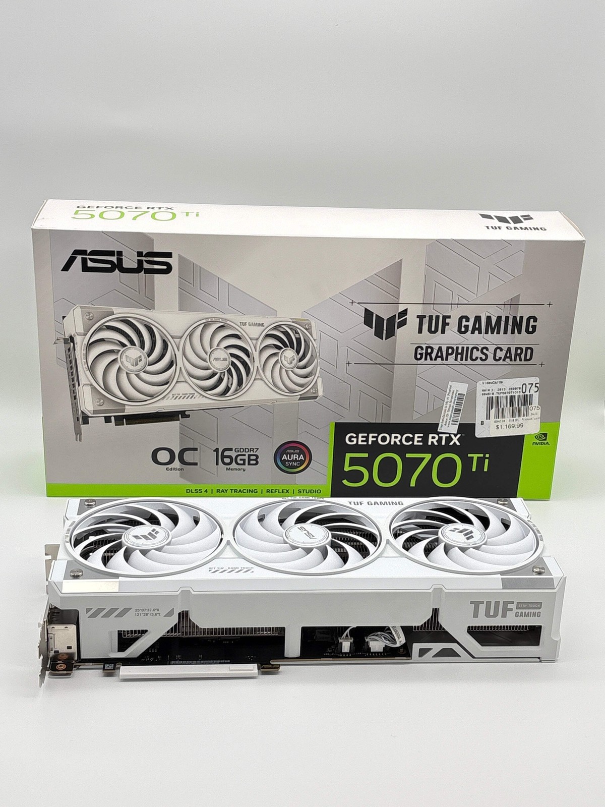 ASUS TUF Gaming GeForce RTX 5070 Ti 16GB GDDR7 White OC Edition Graphic Card