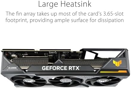 ASUS TUF Gaming NVIDIA GeForce RTX  4080 Super OC Edition Gaming Graphics Card  PCIe 4 0  16GB GDDR6X  HDMI 2 1a  DisplayPort 1 4a 